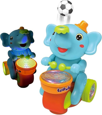 Image of Elefante musical con tambor y bola flotante